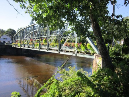 The Drake Bridge over the Farmington River in Farmington River Brewing's hometown of Simsbury