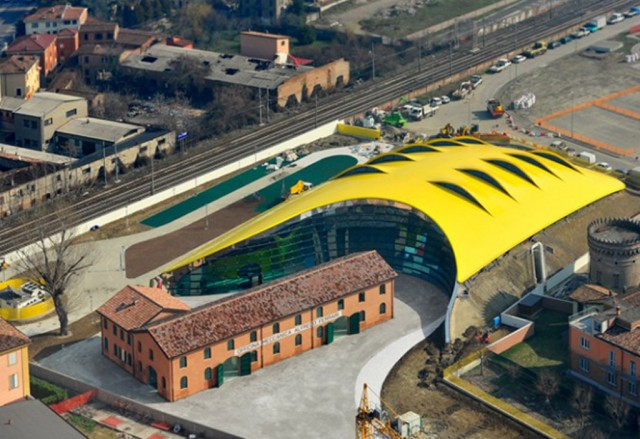 This is the Enzo Ferrari Museum in Modena. It's rad.