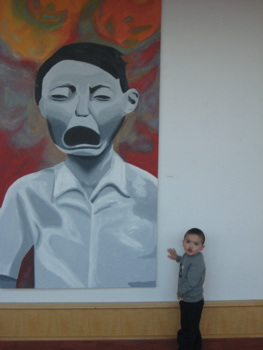 Damian at the Hans Weiss Newspace Gallery at MCCC