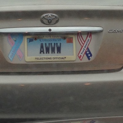 If a vanity plate can be insufferable, here it is.