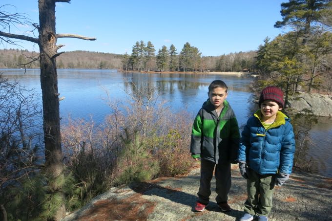 The boys at Burr Pond in 2016
