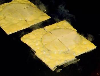I don’t know how they do it, but this is how they fry the cheese. (Photo from roadfood.com)