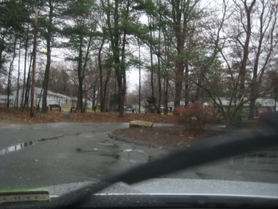 Nevins Avenue from the bad guys' side, looking at the cool Connecticut side