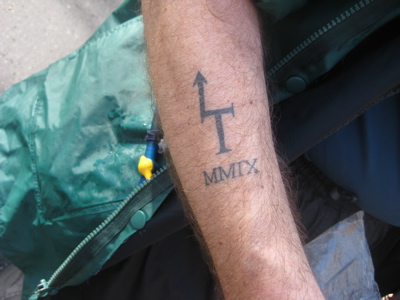 Did I mention Dennis thru-hiked the Long Trail last summer? Bad Ass.  Oh, AND he got a tattoo.