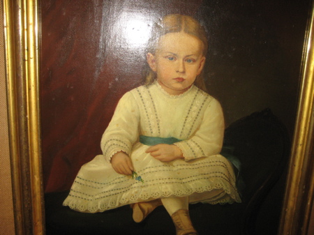 Julian Assange as a 19th century little girl