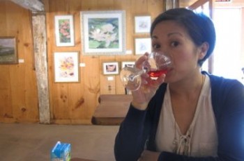 – Hoang Drinking at CT Wineries