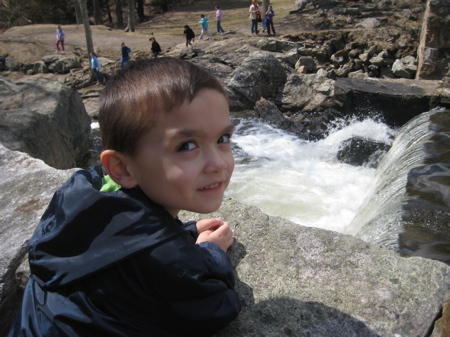 Damian at Southford Falls State Park, Southbury, 2011... But we were to do it again in 2015 of course