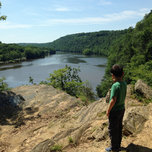 View of the Housatonic on the way back down - and much better spirits.