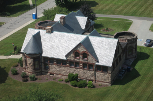 Bill Memorial Library from above
