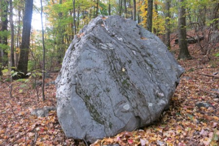 Striation on a boulder
