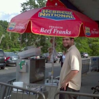 Crown sets up this hot dog stand out front. People seem to enjoy this.