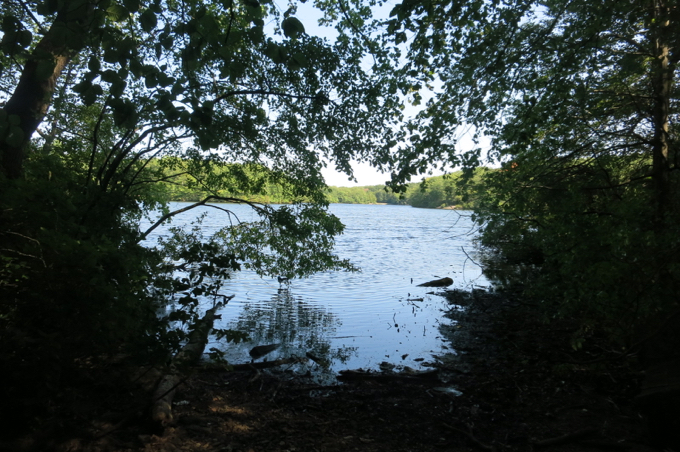 View back across the pond at the official photo spot.