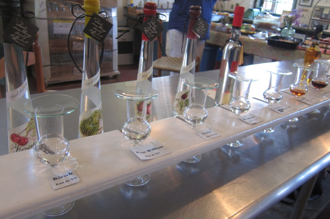 Before the tasting room opens, visitors were encouraged to smell the eaux-de-vie.