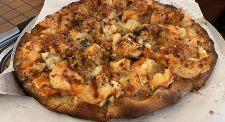 Lobster, Shrimp, and Scallop Ponsinella at Roseland Apizza
